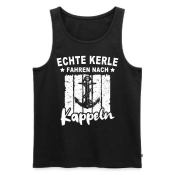 Kappeln - Männer Premium Bio Tank Top - Schwarz - Vorne - Michal (187cm)