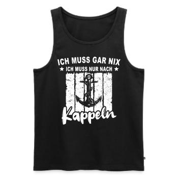 Kappeln - Männer Premium Bio Tank Top - Schwarz - Vorne - Michal (187cm)