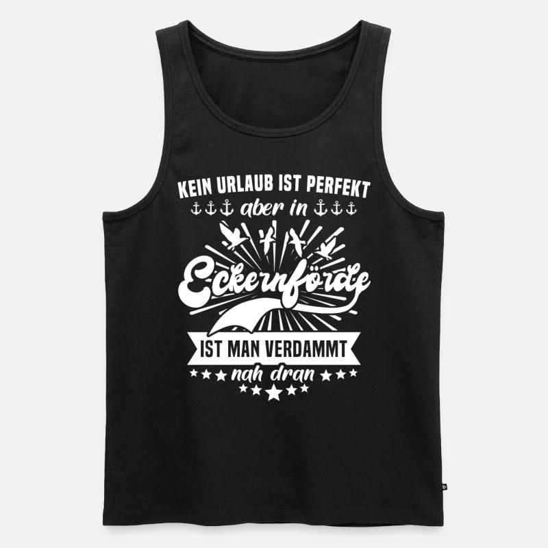 Eckernförde Eckernförder - Männer Premium Bio Tank Top - Schwarz