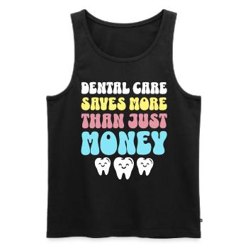 Zahnarzt Dentiste Soins dentaires - Débardeur bio Premium Homme - noir - Devant - Michal (187cm)