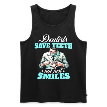 Zahnarzt Dentist - Männer Premium Bio Tank Top - Schwarz - Vorne - AI Model Male 178 light (178cm)