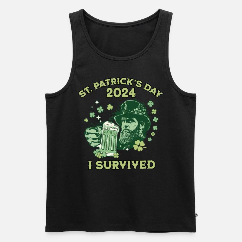St. Patricks Day 2024 - Männer Premium Bio Tank Top - Schwarz