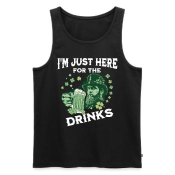 Fête de la Saint-Patrick en Irlande - Débardeur bio Premium Homme - noir - Devant - AI Model Male 178 light (178cm)