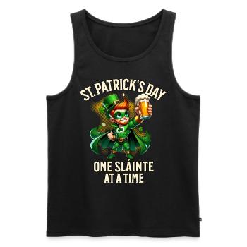 Fête de la Saint-Patrick - Débardeur bio Premium Homme - noir - Devant - AI Model Male 178 light (178cm)
