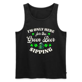Irlande Fête de la Saint-Patrick - Débardeur bio Premium Homme - noir - Devant - AI Model Male 178 light (178cm)