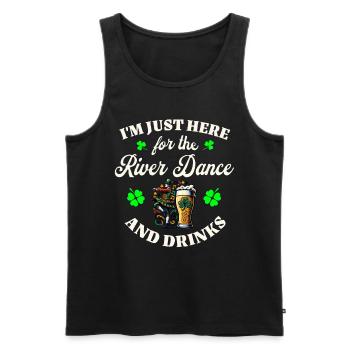 Irlande Fête de la Saint-Patrick - Débardeur bio Premium Homme - noir - Devant - AI Model Male 178 light (178cm)