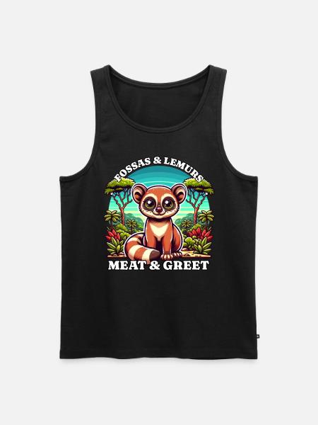 Lemuren Fossas - Männer Premium Bio Tank Top - Schwarz