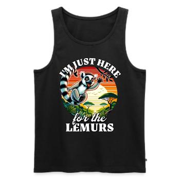 Lemurs - Men's Premium Organic Tank Top - black - Front - AI Model Male 178 light (178cm)