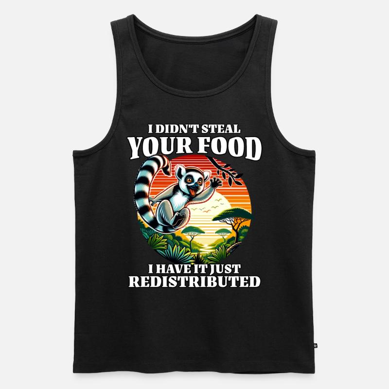 Lemur Sprüche - Männer Premium Bio Tank Top - Schwarz