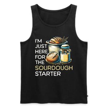 Sourdough Starter - Men's Premium Organic Tank Top - black - Front - AI Model Male 178 light (178cm)