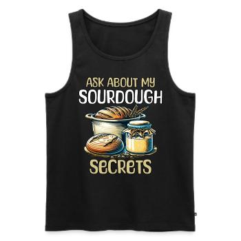 Sourdough Gift - Men's Premium Organic Tank Top - black - Front - AI Model Male 178 light (178cm)