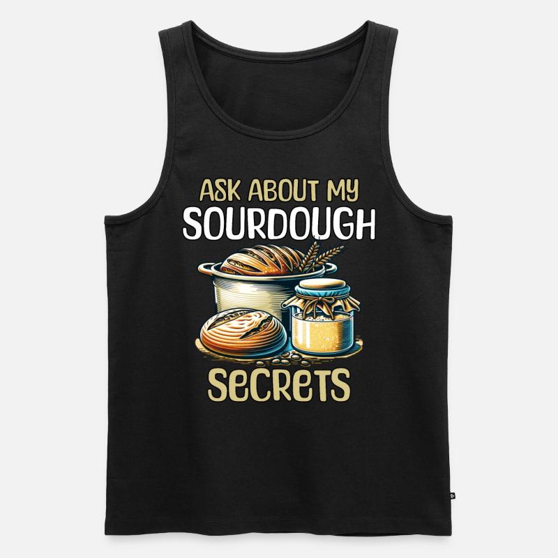 Sauerteig Geschenk - Männer Premium Bio Tank Top - Schwarz