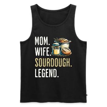 Sourdough Mom - Men's Premium Organic Tank Top - black - Front - AI Model Male 178 light (178cm)
