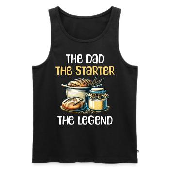 Papa Sourdough - Men's Premium Organic Tank Top - black - Front - AI Model Male 178 light (178cm)