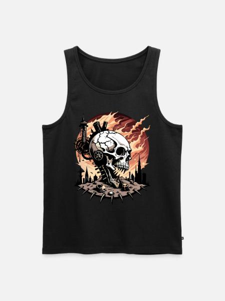 Apocalypse Skull / Skull Doomsday FS0063 - Men's Premium Organic Tank Top - black