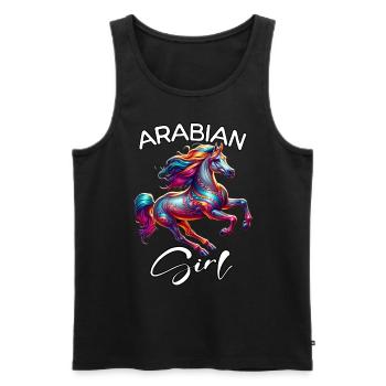 Araber Pferd Geschenk - Männer Premium Bio Tank Top - Schwarz - Vorne - AI Model Male 178 light (178cm)