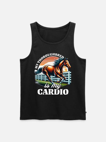 Thoroughbred Cardio - Männer Premium Bio Tank Top - Schwarz