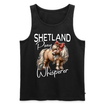 Shetland Pony Flüsterer - Männer Premium Bio Tank Top - Schwarz - Vorne - Michal (187cm)