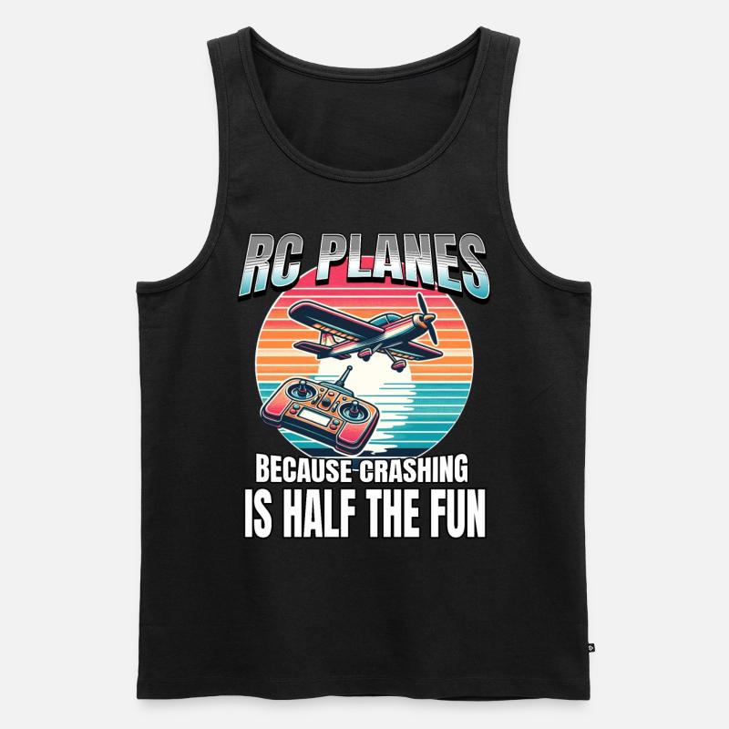 Modellflugzeug RC Flugzeug - Männer Premium Bio Tank Top - Schwarz