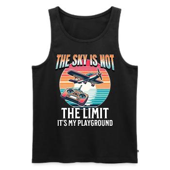 RC Airplane - Men's Premium Organic Tank Top - black - Front - AI Model Male 178 light (178cm)