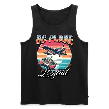 Model Airplane RC Airplane - Men's Premium Organic Tank Top - black - Front - AI Model Male 178 light (178cm)