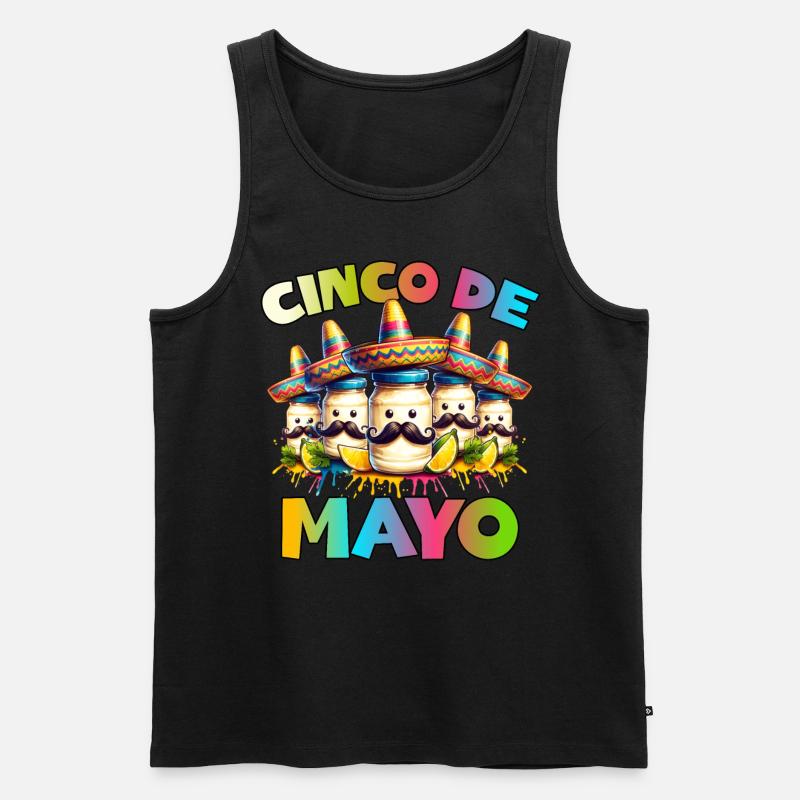 Cinco De Mayo Mayonnaise - Männer Premium Bio Tank Top - Schwarz