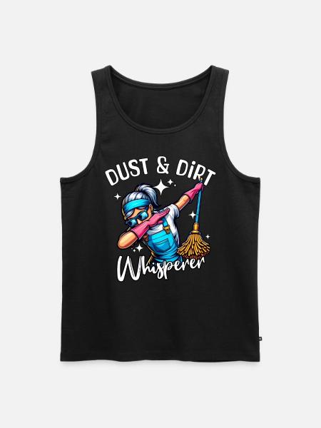 Cleaner Whisperer Cleaning Lady - Men's Premium Organic Tank Top - black