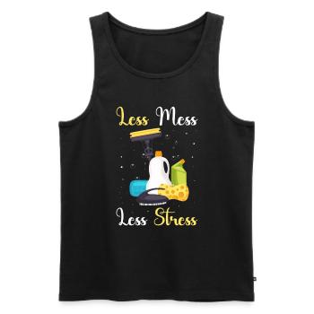 Cleaner Cleaning Lady - Men's Premium Organic Tank Top - black - Front - AI Model Male 178 light (178cm)