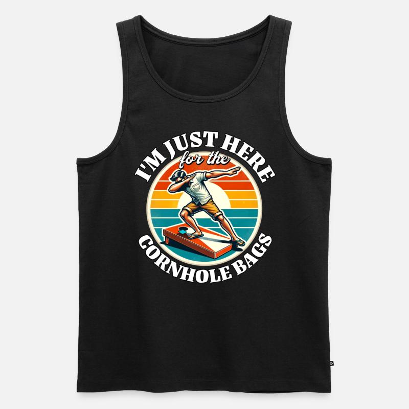 Cornhole - Männer Premium Bio Tank Top - Schwarz