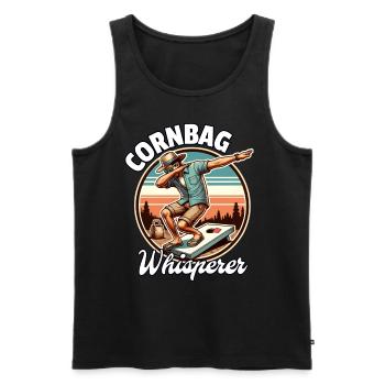 Cornhole Cornbag - Men's Premium Organic Tank Top - black - Front - Michal (187cm)