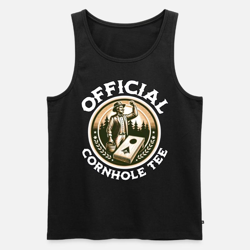 Cornhole - Männer Premium Bio Tank Top - Schwarz