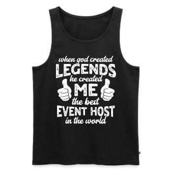 Bester Event Host Legende - Männer Premium Bio Tank Top - Schwarz - Vorne - AI Model Male 178 light (178cm)