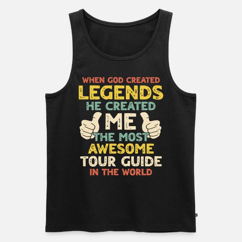 Tour Guide - Männer Premium Bio Tank Top - Schwarz