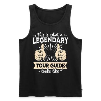 Legendärer Tour Guide - Männer Premium Bio Tank Top - Schwarz - Vorne - AI Model Male 178 light (178cm)