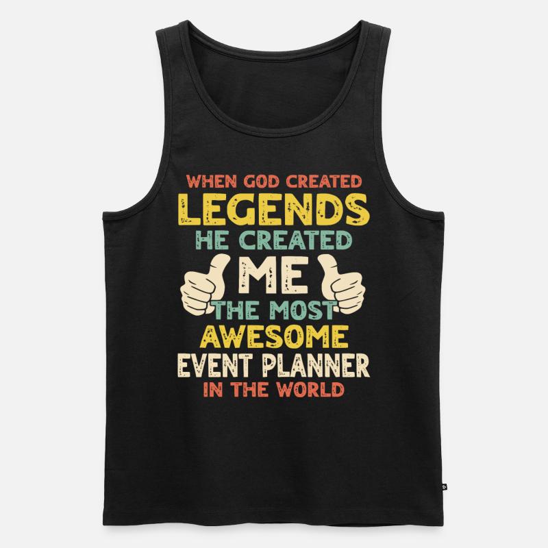 Event Planer - Männer Premium Bio Tank Top - Schwarz