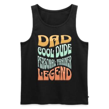 Papa Entraîneur Personnel - Débardeur bio Premium Homme - noir - Devant - Michal (187cm)