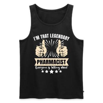Legendärer Pharmazeut - Männer Premium Bio Tank Top - Schwarz - Vorne - AI Model Male 178 light (178cm)