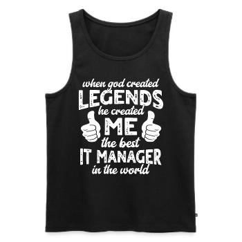 Bester IT Manager Legende - Männer Premium Bio Tank Top - Schwarz - Vorne - AI Model Male 178 light (178cm)