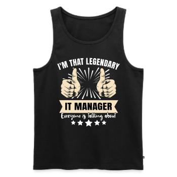 Legendärer IT Manager - Männer Premium Bio Tank Top - Schwarz - Vorne - AI Model Male 178 light (178cm)