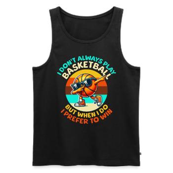 Basketball Sprüche - Männer Premium Bio Tank Top - Schwarz - Vorne - Michal (187cm)