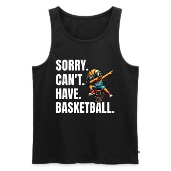 Lustiger Basketball Spruch - Männer Premium Bio Tank Top - Schwarz - Vorne - Michal (187cm)