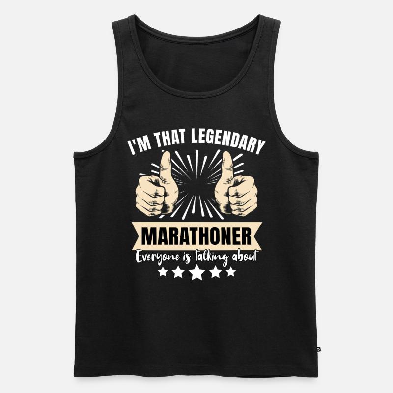 Legendärer Marathonläufer - Männer Premium Bio Tank Top - Schwarz