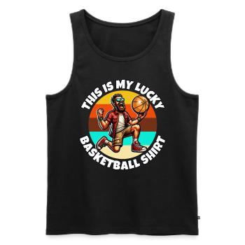 Basket-ball - Débardeur bio Premium Homme - noir - Devant - Michal (187cm)