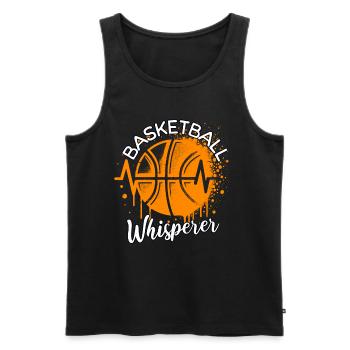 Basketball Whisperer - Men's Premium Organic Tank Top - black - Front - AI Model Male 178 light (178cm)