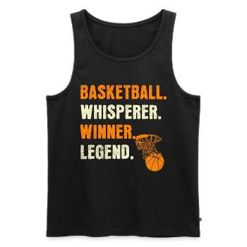 Légende du basket-ball - Débardeur bio Premium Homme - noir - Devant - Michal (187cm)