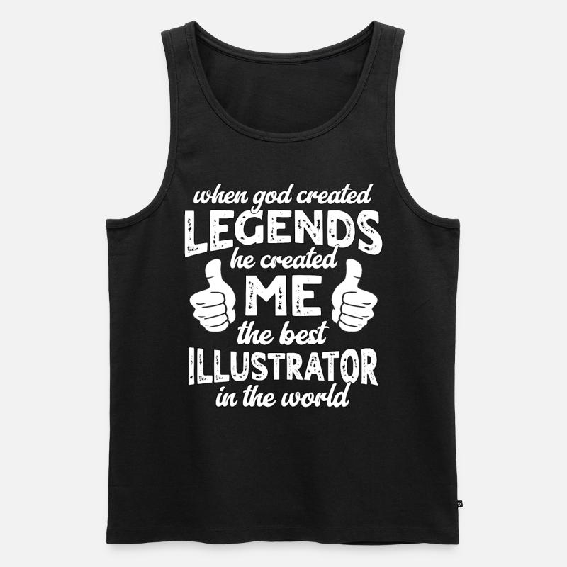 Bester Illustrator Legende - Männer Premium Bio Tank Top - Schwarz