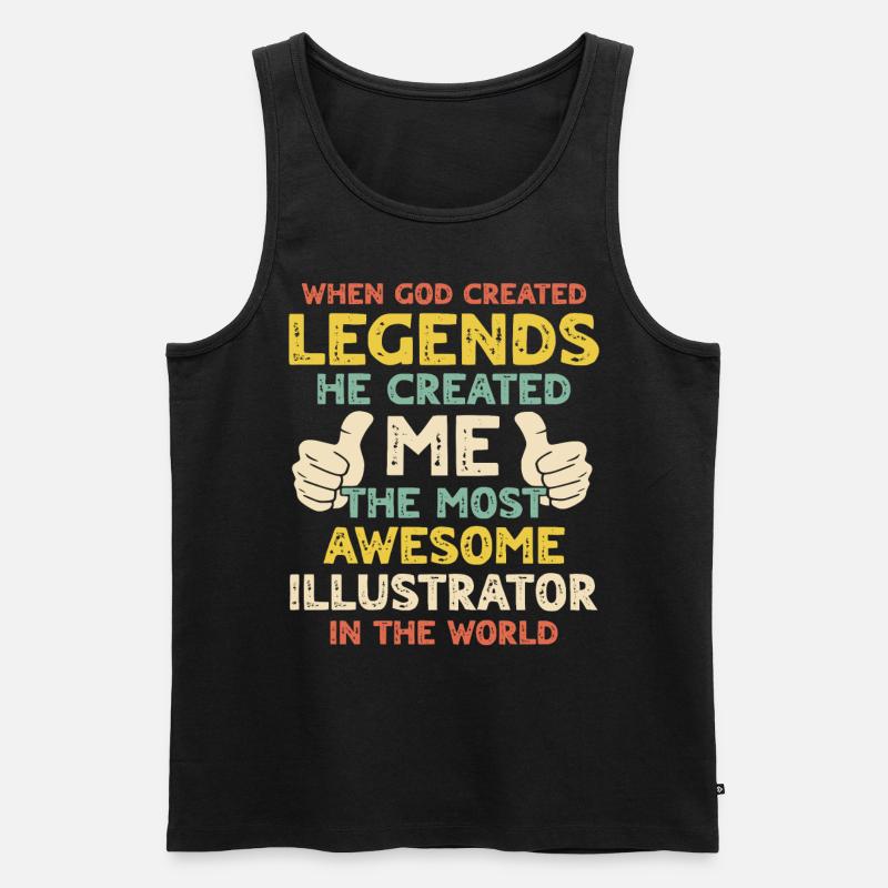 Illustrator - Männer Premium Bio Tank Top - Schwarz