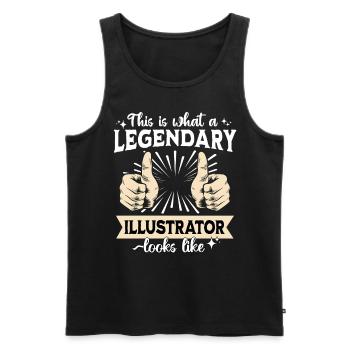 Legendary Illustrator - Men's Premium Organic Tank Top - black - Front - AI Model Male 178 light (178cm)