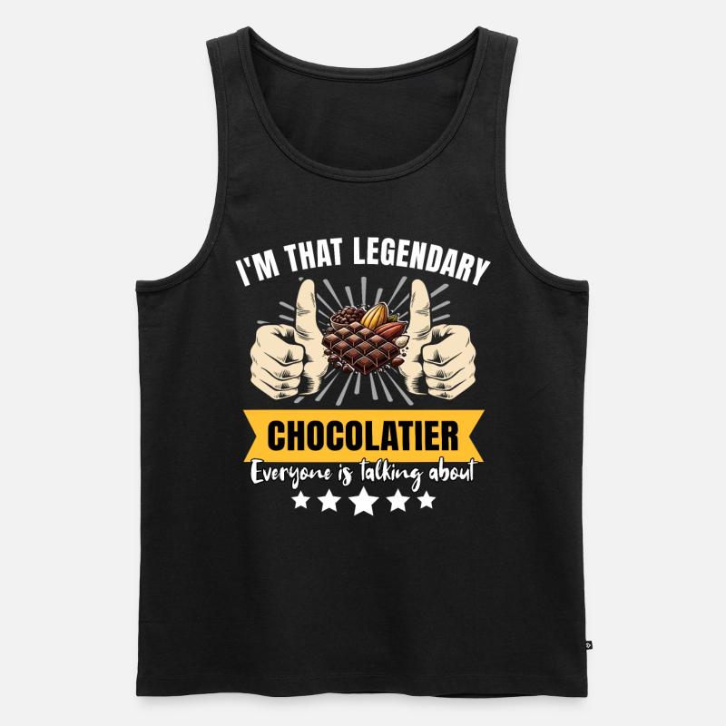 Legendärer Chocolatier - Männer Premium Bio Tank Top - Schwarz