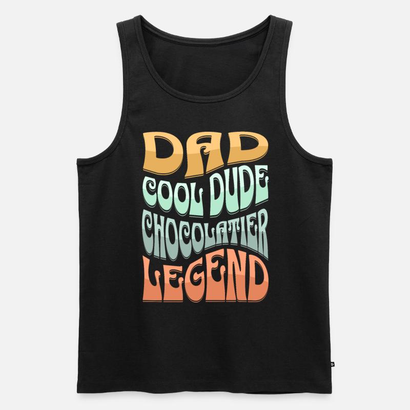Papa Chocolatier - Débardeur bio Premium Homme - noir